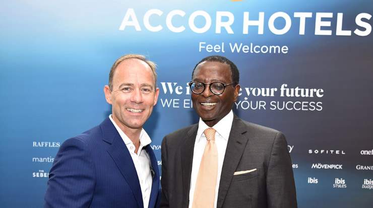 Mark Willis, CEO, Middle East &amp; Africa, AccorHotels with Kwame Nyantekyi-Owusu, chairman, Inter-Afrique Holdings 