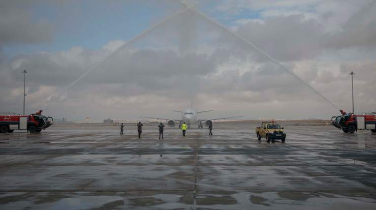 QAIA Welcomes Inaugural Queen Bilqis Airways Flight