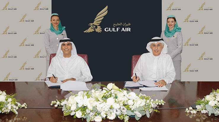 Gulf Air and RAK International Airport Sign for services to Ras Al Khaimah