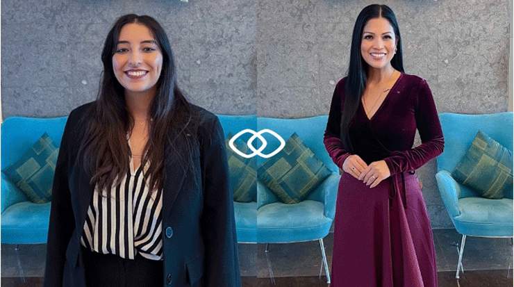 Yasmina Laloun (left) and Amelia Mejia-Tagon 