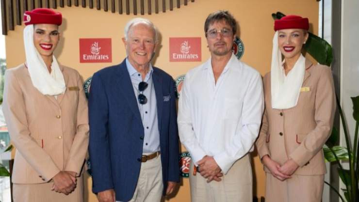 Emirates hosts Brad Pitt at Roland-Garros 2026