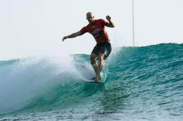Five-time and current world champion Taylor Jensen of the US 
