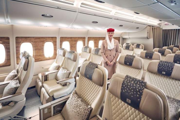 Emirates A350 Premium Economy Cabin