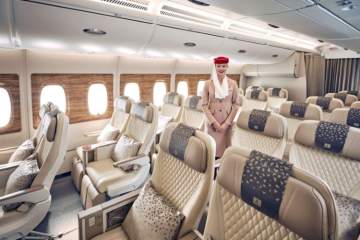 Emirates A350 Premium Economy Cabin