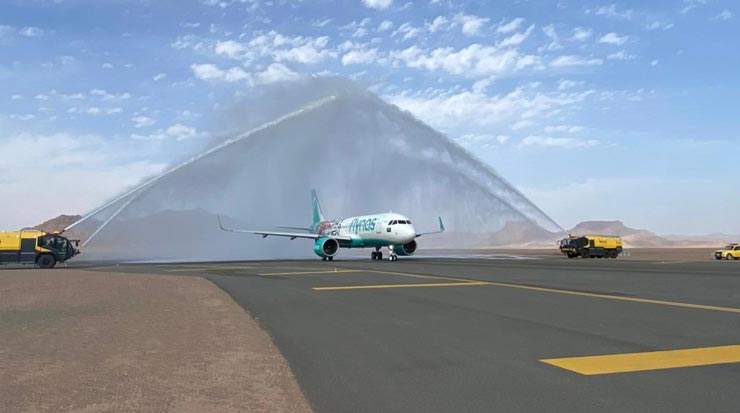 flynas inaugurated the first of its flights to the city of AlUla