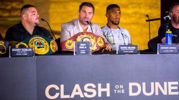 Press conference Andy Ruiz Jr and Anthony Joshua OBE